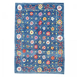 Tapis Kilim Bleu en Laine : Tapis berbère - 175x236 cm