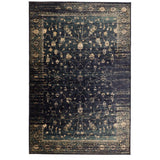 Tapis Rectangulaire 133x190 en Viscose Noir