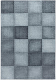 Tapis style patchwork gris de salon ONTARIA