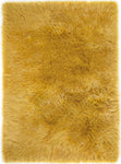 Tapis de Chambre Shaggy jaune en acrylique PRESTIGE