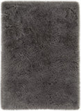 Tapis gris en acrylique et polyester