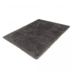 Tapis gris en acrylique et polyester