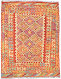 Tapis Multicolore Ethnique en laine kilim PESHAWAR