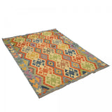 Tapis Kilim Multicolore en Laine 138x171