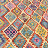 Tapis Kilim Multicolore Berbère en laine PESHAWAR