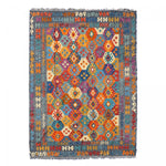 Tapis Rectangulaire 209x289 en Laine Multicolore