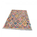 Tapis Kilim Rectangulaire Multicolore 200x281 en Laine : Élégance et Confort