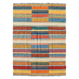 Tapis Kilim Rectangulaire Multicolore 206x292 en Laine : Élégance et Confort