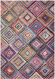 Tapis motif carrés Multicolores BOUTIK