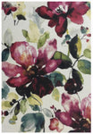Tapis de salon motif floral multicolore BELO