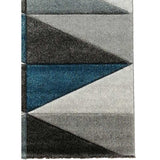Tapis Moderne Bleu graphique de salon VALAG