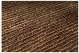 Tapis Marron en Chanvre Indo-Népalais noué main TRANSFORM